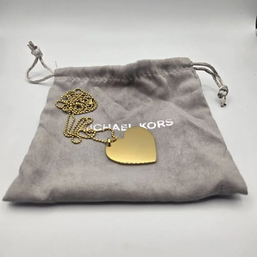 Michael Kors Gold-Tone Heart Pendant Necklace 30